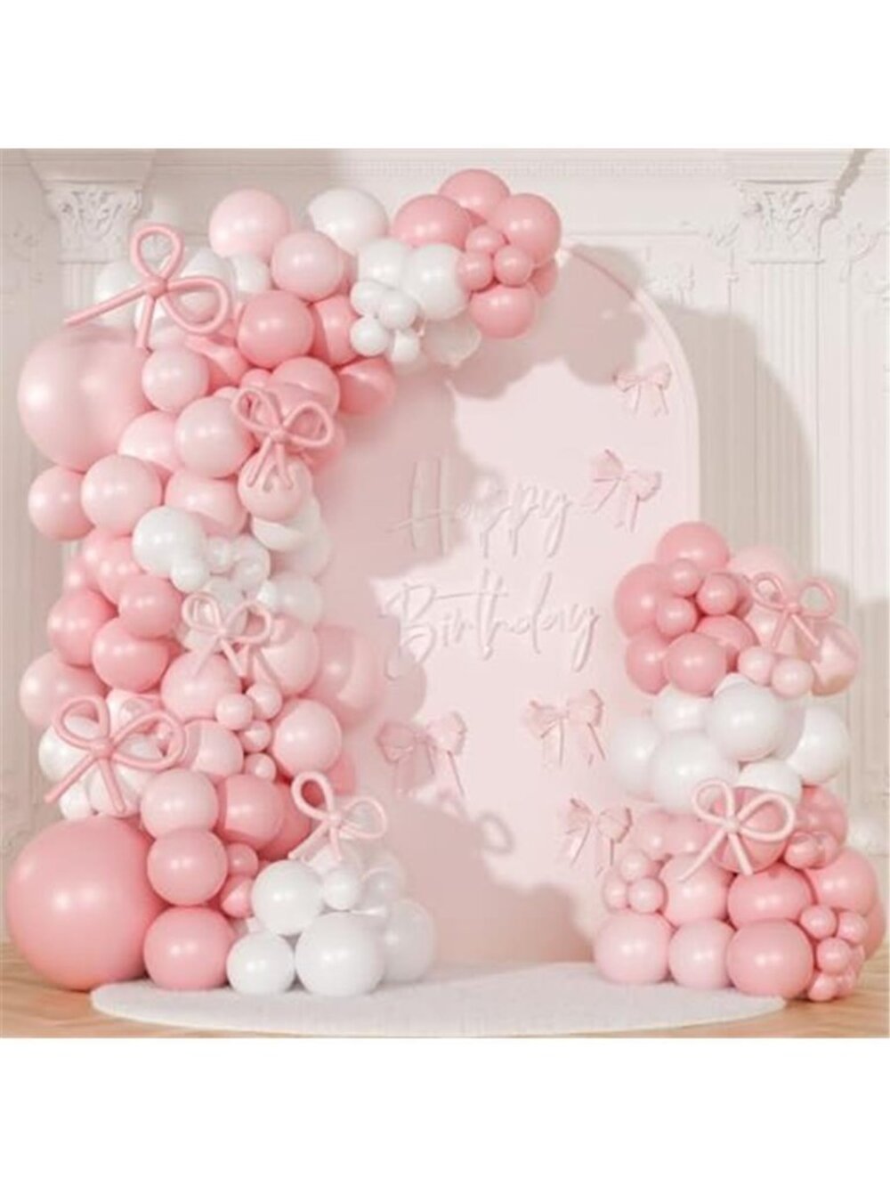 Pink White Balloon Arch Garland Kit Birthday Baby Shower Party Decor